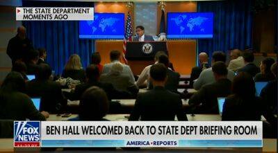 Fox News’ Benjamin Hall Receives Standing Ovation In Return To State Department Briefings - deadline.com - Ukraine