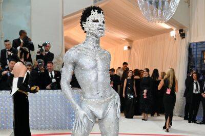 Lil Nas X Gets Fully Metallic In A Silver Thong At The Met Gala - etcanada.com