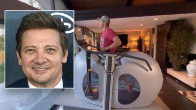 Jeremy Renner jogs on a treadmill amid ongoing recovery efforts post snowplow accident - www.foxnews.com - Los Angeles - state Nevada - county Reno