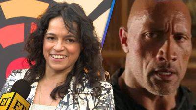 Michelle Rodriguez Explains Dwayne Johnson's Surprise Cameo in 'Fast X' (Exclusive) - www.etonline.com - Los Angeles - Hollywood