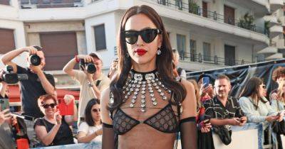 Irina Shayk Wears Nothing But Lingerie and Jewelry on Cannes Red Carpet - www.usmagazine.com - Italy - Russia