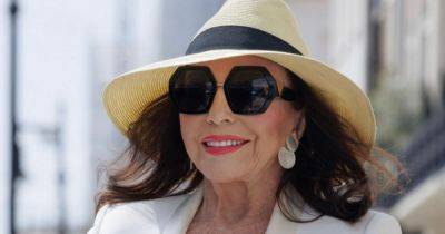 Joan Collins looks incredible as she celebrates 90th birthday in glam floral dress - www.ok.co.uk - London