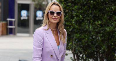 Amanda Holden looks lovely in lilac shorts suit after Phillip Schofield 'swipe' - www.ok.co.uk - Britain