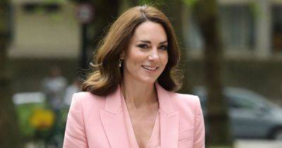 Kate Middleton is pretty in pink suit during royal visit in London - www.ok.co.uk - London