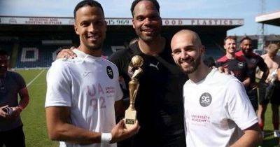 Rochdale legend Joe Thompson makes triumphant return to hometown club with fellow footballer and cancer survivor - www.manchestereveningnews.co.uk - Manchester - Syria - county Stockport