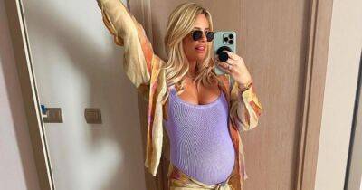 Pregnant Danielle Armstrong shows off bump as she poses in matching swimsuit with daughter - www.ok.co.uk