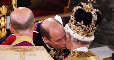 Charles' heartwarming words to William as he kisses father during emotional moment - www.ok.co.uk - city Westminster