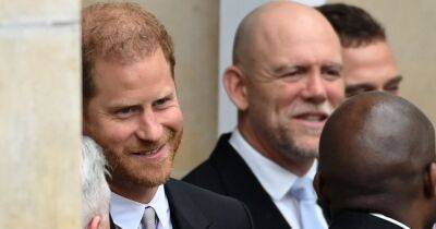 Prince Harry looks confident as Mike Tindall and Edoardo support him at Coronation - www.ok.co.uk - Britain - London - California - county King And Queen