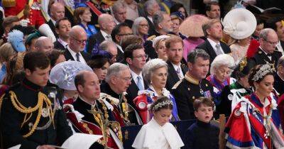 Who Prince Harry sat next to at the Coronation as he was relegated to the third row - www.ok.co.uk - Los Angeles - county King George - county Prince Edward