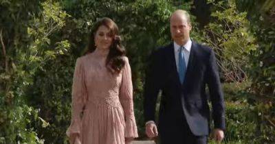 Kate Middleton looks elegant in pink gown as she and Prince William arrive for Jordanian royal wedding - www.ok.co.uk - USA - Jordan - Netherlands - Saudi Arabia - Rwanda