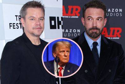 Ben Affleck & Matt Damon Rip Donald Trump For Unauthorized Use Of Air Monologue In Campaign Ad! - perezhilton.com - Jordan
