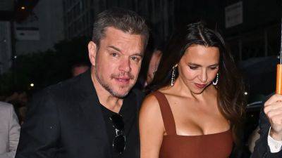 Luciana Barroso Wore the Perfect Two-Piece Set for a Rare Night Out With Matt Damon - www.glamour.com