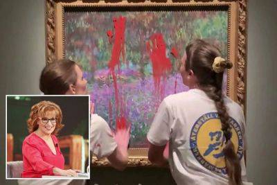 ‘View’ co-hosts berate ‘annoying’ climate activists who threw paint on Monet painting: ‘Leave art alone’ - nypost.com - Sweden - Ukraine - Russia - city Stockholm, Sweden