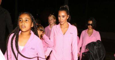 Kim Kardashian throws North slumber party for 10th birthday as group match in pink PJs - www.ok.co.uk