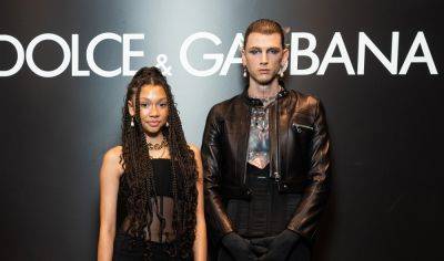 Machine Gun Kelly Makes Rare Public Appearance with Daughter Casie at Dolce&Gabbana Show - www.justjared.com - Paris - Italy