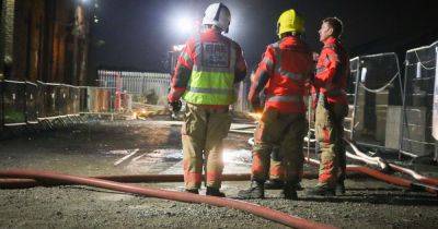 Firefighters tackled blaze into the night at derelict building - www.manchestereveningnews.co.uk - Manchester