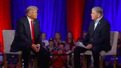 Donald Trump Seems Almost Sympathetic Toward Joe Biden’s Fall in ‘Hannity’ Town Hall: ‘It’s Sad … Things Like That Do Happen’ (Video) - thewrap.com - county Hall
