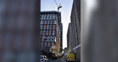 Two men climb huge crane in city centre sparking emergency response - www.manchestereveningnews.co.uk - Manchester