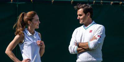 Kate Middleton & Roger Federer Face Off on the Tennis Courts at Wimbledon - www.justjared.com - London