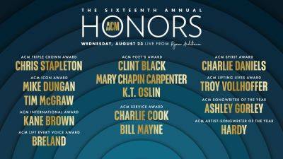 Chris Stapleton, Kane Brown, Mike Dungan, Hardy Set for Special Awards at ACM Honors - variety.com - Australia - New Zealand - Canada - Nashville