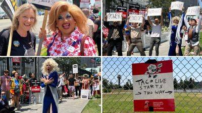 Dispatches From The Picket Lines, Day 59: Jane Fonda, Lily Tomlin & Dolly Drag Queens Back Writers In L.A. - deadline.com - Los Angeles