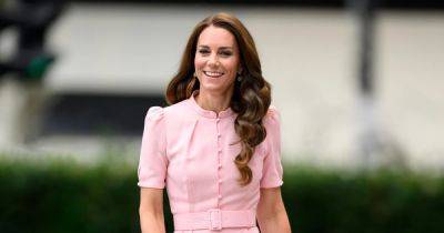 Channel Princess Kate’s Classic Beauty in a Blush-Pink Midi Dress — For 95% Less - www.usmagazine.com