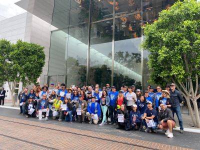 Dispatches From The Picket Lines, Day 35: As Writers Take On Apple, WGA Chiefs React To DGA Deal - deadline.com - New York - Washington - city Television