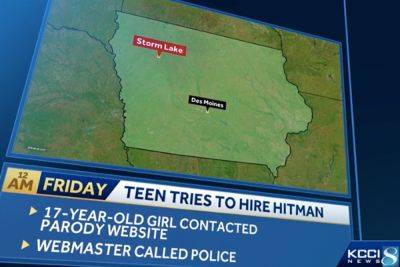 17-Year-Old Arrested After Trying To Hire Hitman On Fake Website -- To Kill A 7-Year-Old! - perezhilton.com - state Iowa - Des Moines - county Cherokee