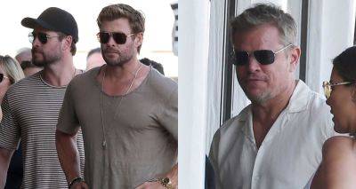 Chris & Liam Hemsworth Grab Dinner with Matt Damon While on Vacation in Mykonos - www.justjared.com - India - Greece