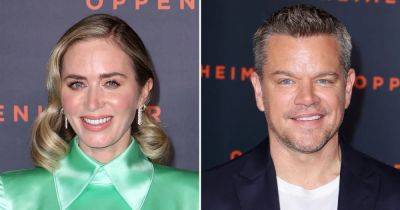 Emily Blunt Gushes Over ‘Oppenheimer’ Costar Matt Damon, Says Her Daughters ‘Worship’ His Kids - www.usmagazine.com - Britain - New York