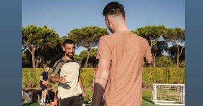'A pleasure' - Manchester United's Bruno Fernandes trains with Arsenal-bound Declan Rice - www.manchestereveningnews.co.uk - Manchester - Iceland - Portugal - city Oslo - Bosnia And Hzegovina - county Rice