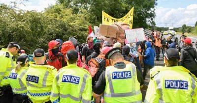 Five arrests after environmental activists protest at Ineos oil refinery at Grangemouth - www.dailyrecord.co.uk - Scotland - county Camp - Beyond