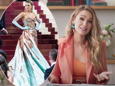 Blake Lively Jumped Over The Rope At Kensington Palace To Fix Exhibit Of Her Own Met Gala Dress! - perezhilton.com - city Sandberg