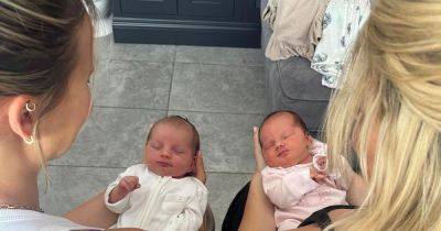 Danielle Armstrong and Ferne McCann's newborn daughters meet for first time in heartwarming snaps - www.ok.co.uk