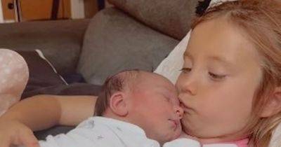 Ferne McCann's daughter Sunday cuddles baby sister Finty in heartwarming video - www.ok.co.uk