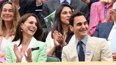 Kate Middleton Makes Stylish Appearance as She Joins Roger Federer at Wimbledon - www.etonline.com - Switzerland