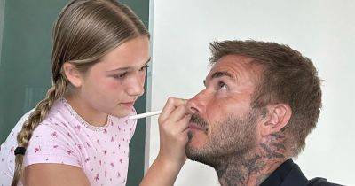 David Beckham Lets Daughter Harper Do His Makeup: ‘Needed a Little Powder and Contouring’ - www.usmagazine.com - Florida