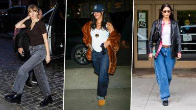 Taylor Swift, Rihanna, Bella Hadid and More Rock This Denim Trend: Shop Baggy Jeans for Fall 2023 - www.etonline.com