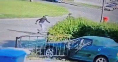 Scots schoolboy attacked by thug on CCTV after car spotted circling residential street - www.dailyrecord.co.uk - Scotland - Beyond