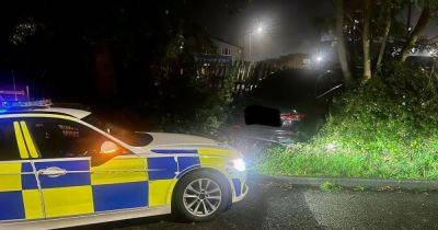 Mercedes driver tries to flee after smashing into bush in 130mph police chase - www.manchestereveningnews.co.uk - Manchester