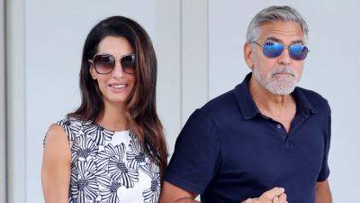 George and Amal Clooney Radiate Power Coupledom in Matching Outfits - www.glamour.com