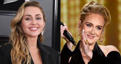 Miley Cyrus Reacts to Adele Calling Her a 'Legend' - www.justjared.com - Las Vegas
