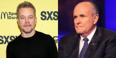 Rudy Giuliani Caught Calling Matt Damon a Slur & Short in Leaked Conversation - www.justjared.com - Hollywood - New York
