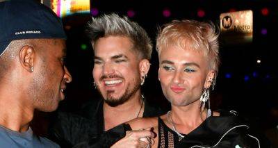 Adam Lambert & Boyfriend Oliver Gliese Hit the Town for Fun Night Out with Friends - www.justjared.com