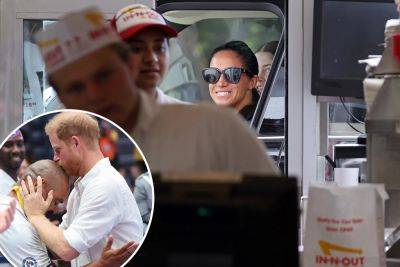 Meghan Markle chows down at Prince Harry’s ‘favorite’ In-N-Out without him - nypost.com - Britain - California - Germany