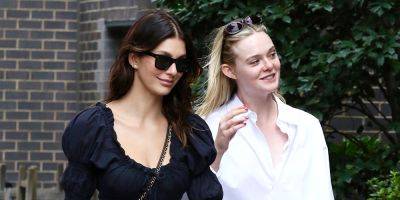 Camila Morrone & Elle Fanning Spotted Having Lunch in NYC After Attending Sofia Coppola Book Launch - www.justjared.com - New York - Los Angeles - city Sofia