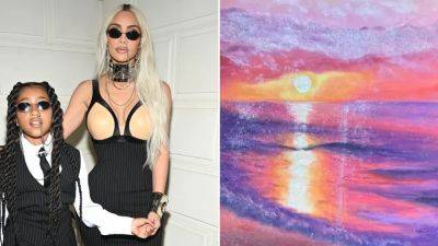 North West Painted a Sunset That's Absolutely Bob Ross-tastic - www.glamour.com