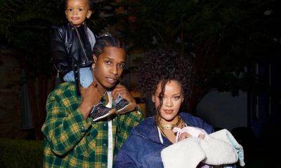 Rihanna and A$AP Rocky are all smiles with baby Riot Rose and son RZA in new photoshoot - us.hola.com