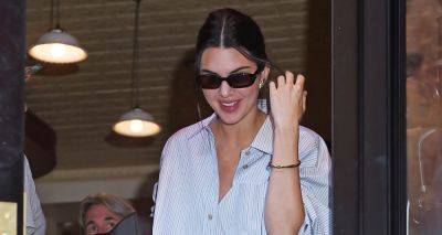 Kendall Jenner Pairs Oversized Shirt with Loafers for Lucnh in NYC - www.justjared.com - New York