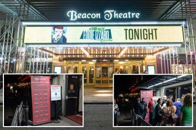 Banned at the Beacon: Prohibited items at famed theater include drones, cowbells and ‘clothing’ - nypost.com